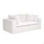 Canapé modulaire 78,8 x 39,4 po, canapé rembourré compressé pour le salon, la chambre à coucher, un appartement, aucun assemblage requis, combinaison libre de 2 pièces, tissu en velours côtelé moelleux, blanc
