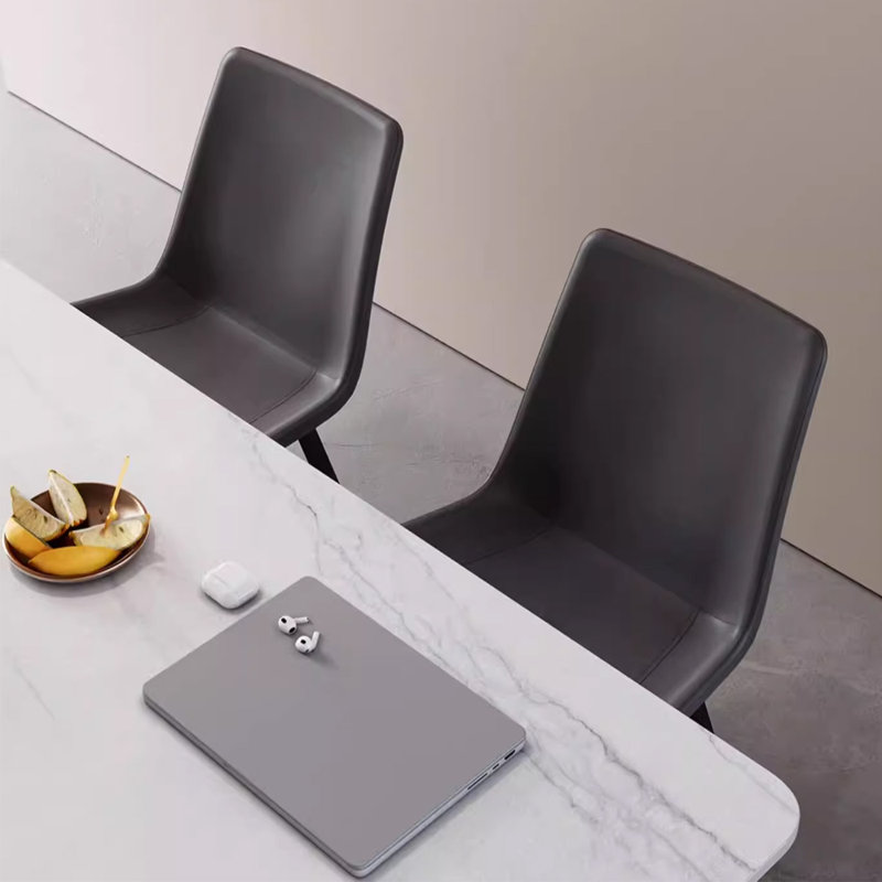 Modern Simple Rock Plate Dining Table Sets 6 - Person Four Leg Dining Set, 29.52"H x 55.11"L x 31.49"W