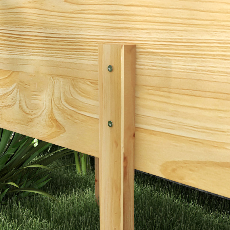 Extra Large Wooden Planter Box with Legs & Drain Holes, Natural