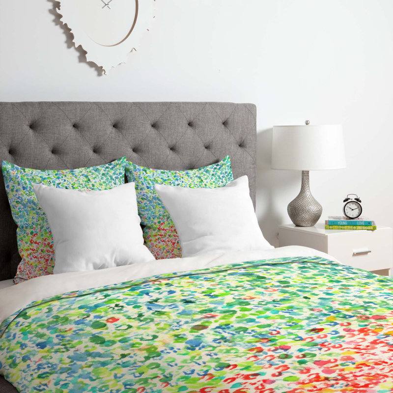 Laura Trevey Polyester Floral Duvet Cover, Queen Duvet Cover + 2 Standard Shams
