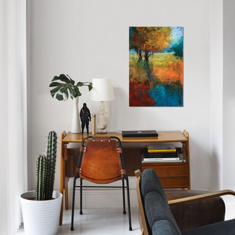 « automne song ii », impression sur toile, H 12 po x l 8 po x P 0,75 po, Toile tendue, Pas de tapis