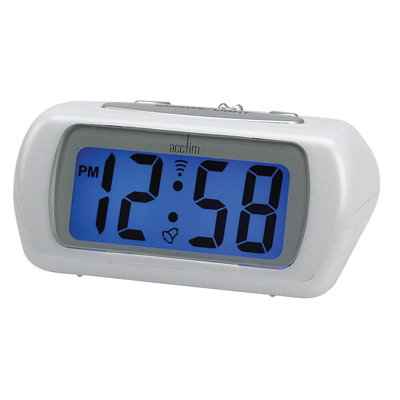 Auric Large LCD Display Alarm Clock White