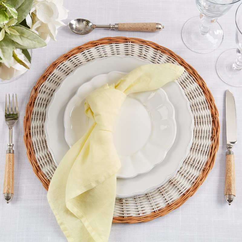 Caliban Linen Square Napkin, Yellow