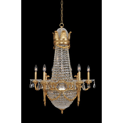Marseille 12 LT Antique Brass/Clear Chandelier Allegri