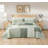 Light Mint/Gray Patchwork Pre-Washed Cotton Quilt Set-1953078504