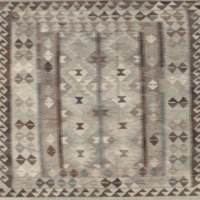Tapis contemporain gris anthracite / ivoire