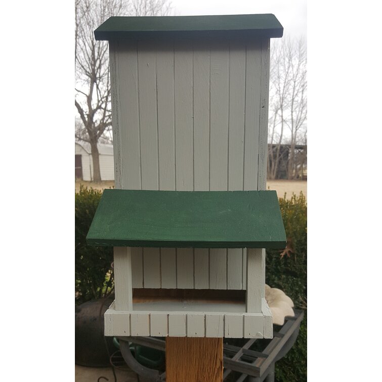 BirdHousesbyMark Wood Pole Hopper Bird Feeder | Wayfair