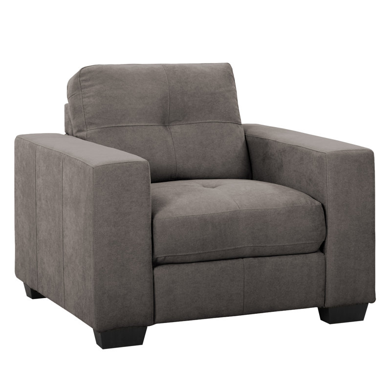 Kaye Upholstered Armchair, Gray Chenille