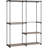 Anghel Industrial Rustic Open Wardrobe Garment Rail With Storage Shelves