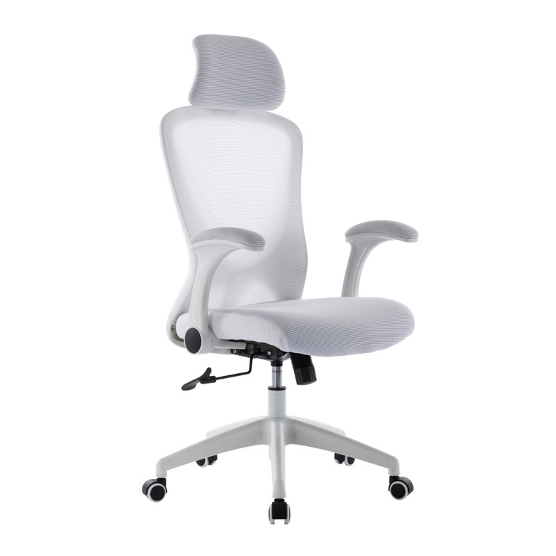 Kjeld Mesh Office Chair with Headrest, White