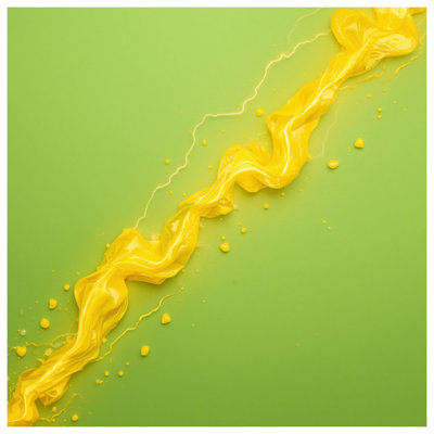 Édredon jaune avec éclaboussures de peinture