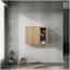 Armoire latérale de salle de bain 36 po, 3 portes à fermeture douce, montage flottant, 12 * 3 (emballage KD)