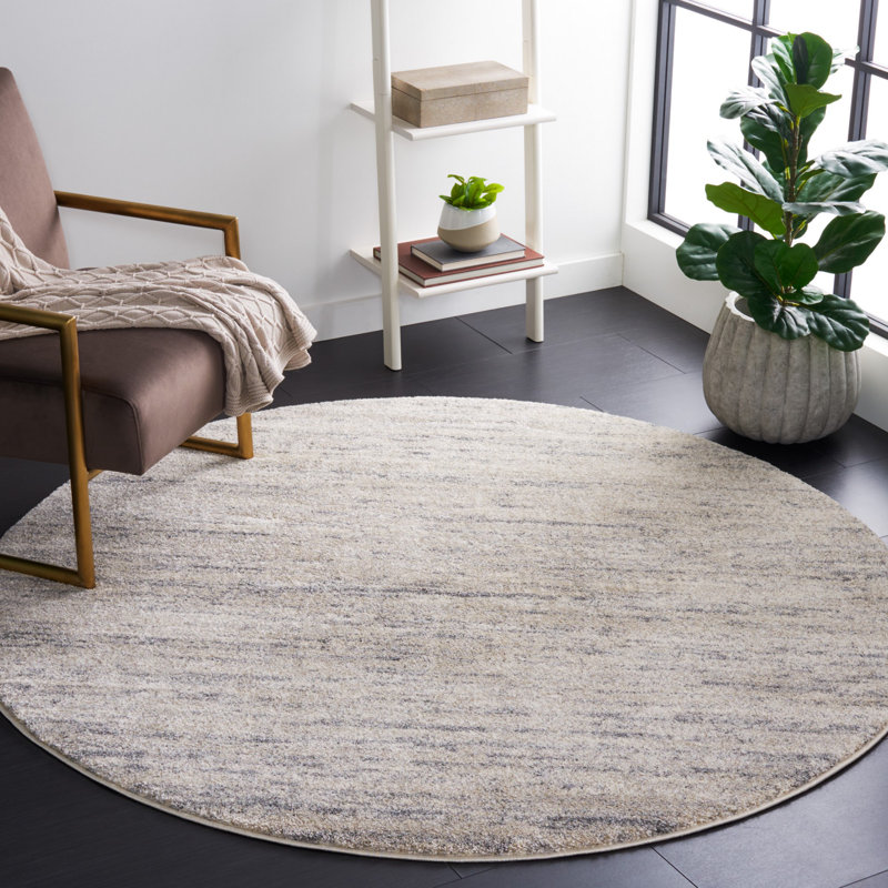 Brandarius Retro Performance Abstract Rug, Round 6'
