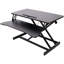 Bureau pour ordinateur portable à hauteur ajustable, station de travail assis-debout réglable avec plateau pour clavier, noir-1672650384