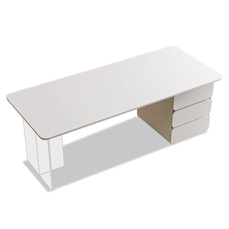 Pieds en acrylique blanc pur, H 29,53 po x l 62,99 po x P 27,56 po