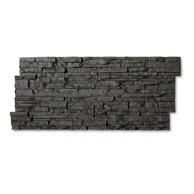 Panneaux en fausse pierre (ensemble de 2) - Grand style de pierre empilée, léger, facile à installer, durable et nécessitant peu d'entretien pour une utilisation intérieure et extérieure