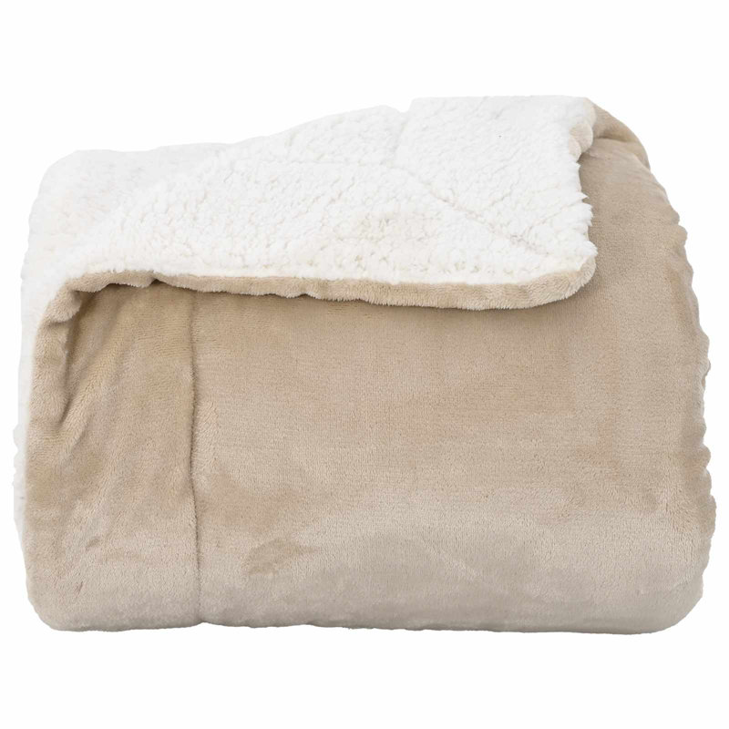 5.3-32 Throw Blanket, Beige, 240cm x 220cm
