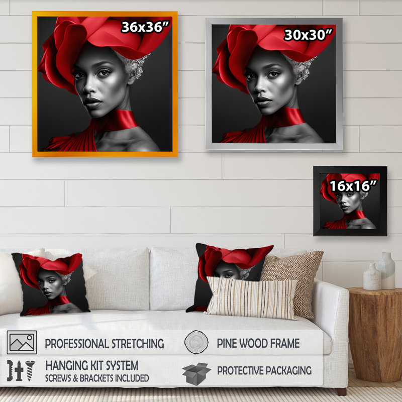 Impression sur toile, Impression noire sur toile encadrée, H 30 po x l 30 po x P 1 po