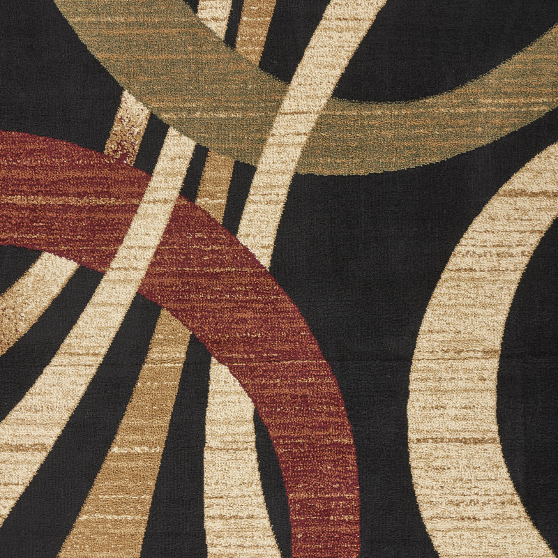 Tapis abstrait moderne Inken, Rectangle 5 pi 2 po x 7 pi 2 po