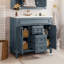 Meuble-lavabo 36 po avec lavabo supérieur, armoire de rangement moderne avec 2 portes à fermeture douce et 2 tiroirs, meuble-lavabo simple-1962920208