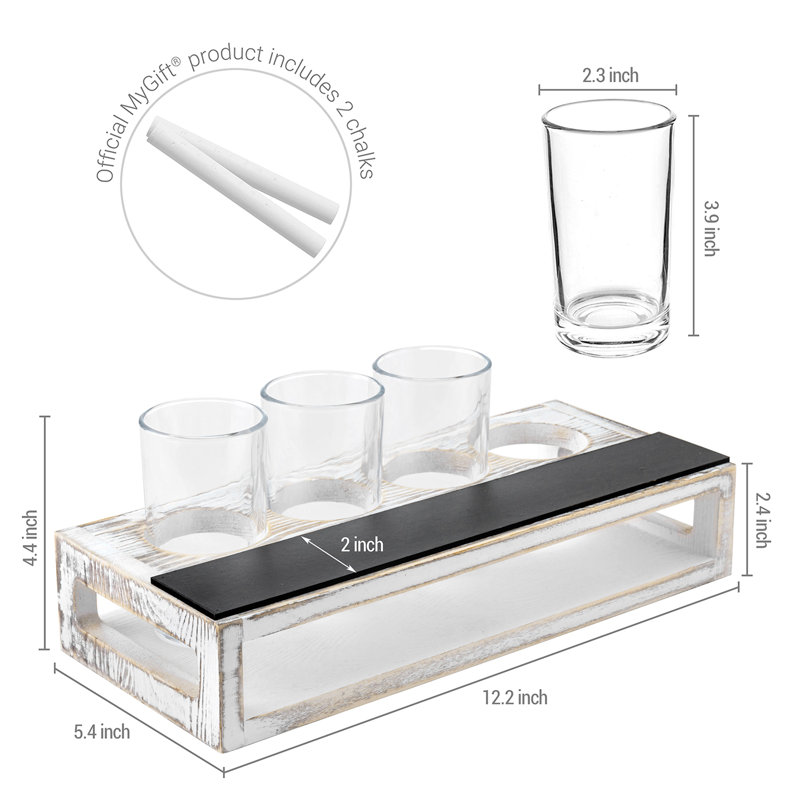 4 Piece 207ml Shot Glass Set, White