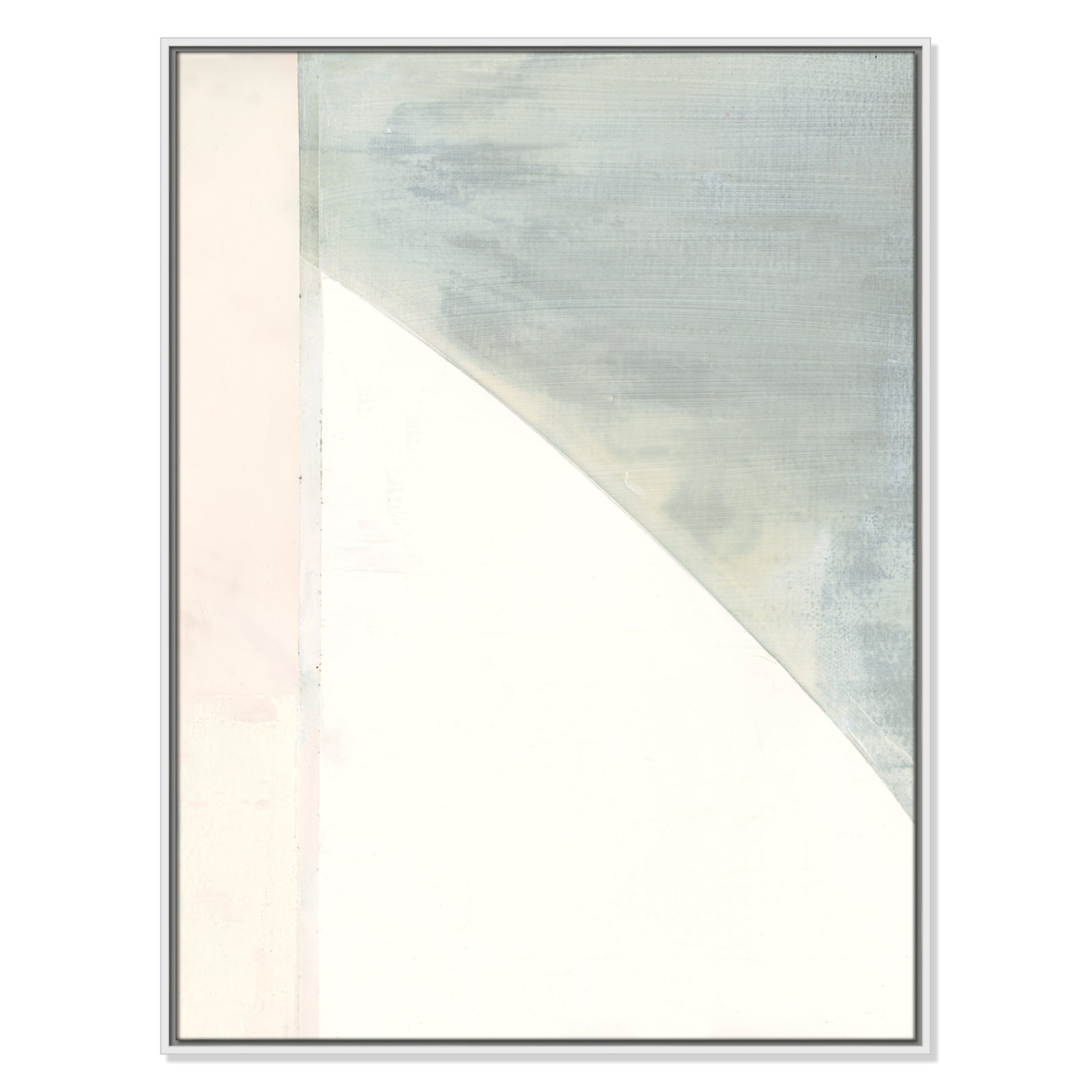Alexandria "In Neutral I" Painting by Cartissi, White Framed Canvas, 41.5" H x 31.5" W x 2" D