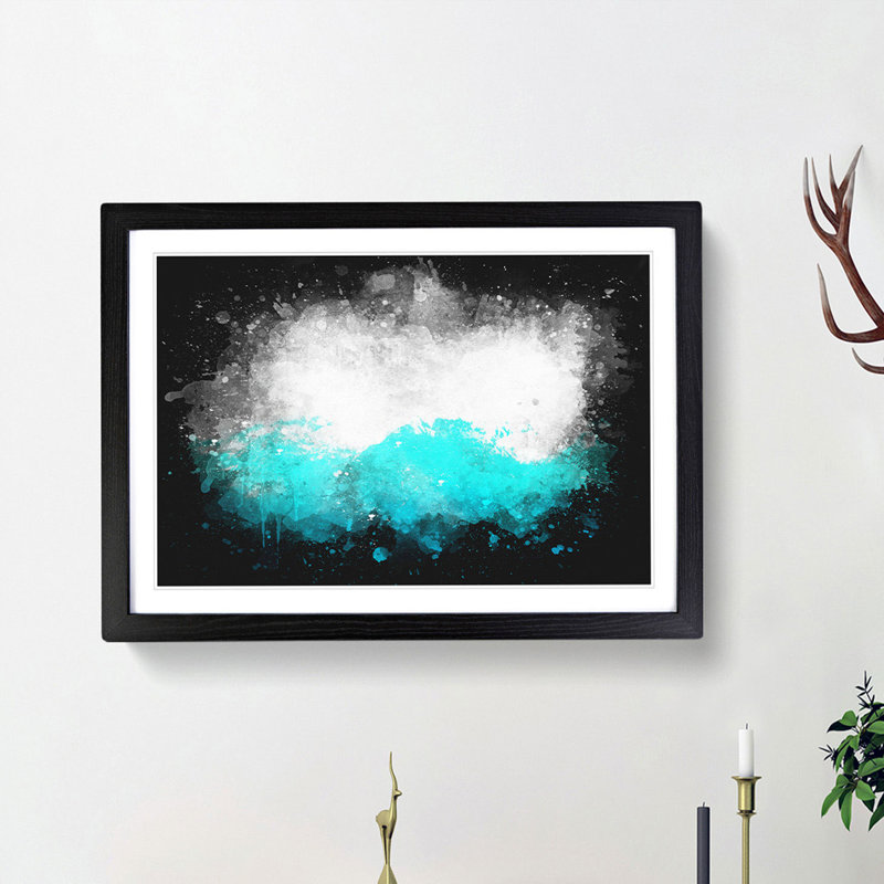 Mountain Tops - Picture Frame Graphic Art Print, 45cm H x 63cm W x 2cm D, Black Framed