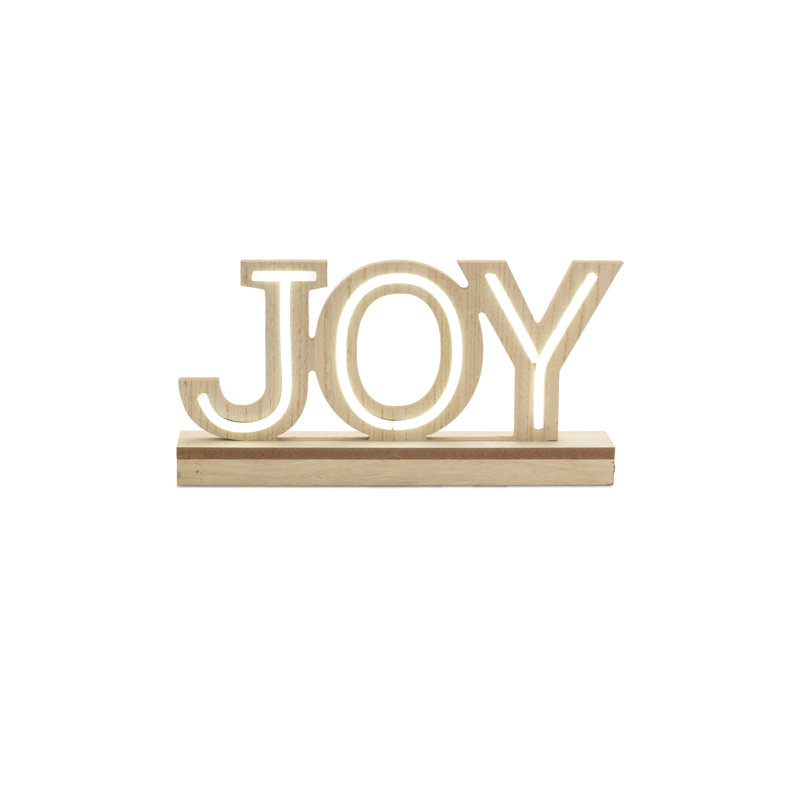 Enseigne lumineuse de table DEL «Joy and Merry»