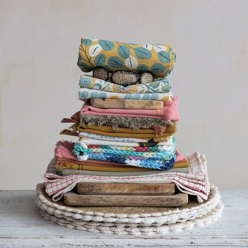 4-Pc Cotton Tea Towel Set