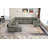 Dona 10-Piece Corduroy Upholstered Modular Sectional With Ottoman, Pillowtop Arm-106923340