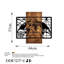 Élégant accessoire mural décoratif en bois, 22,4 po x 25,2 po | 100% bois véritable avec finition noyer et noire, épaisseur: 1,2 po | Décoration intérieure élégante, variations de couleurs uniques, conception murale facile-339823083
