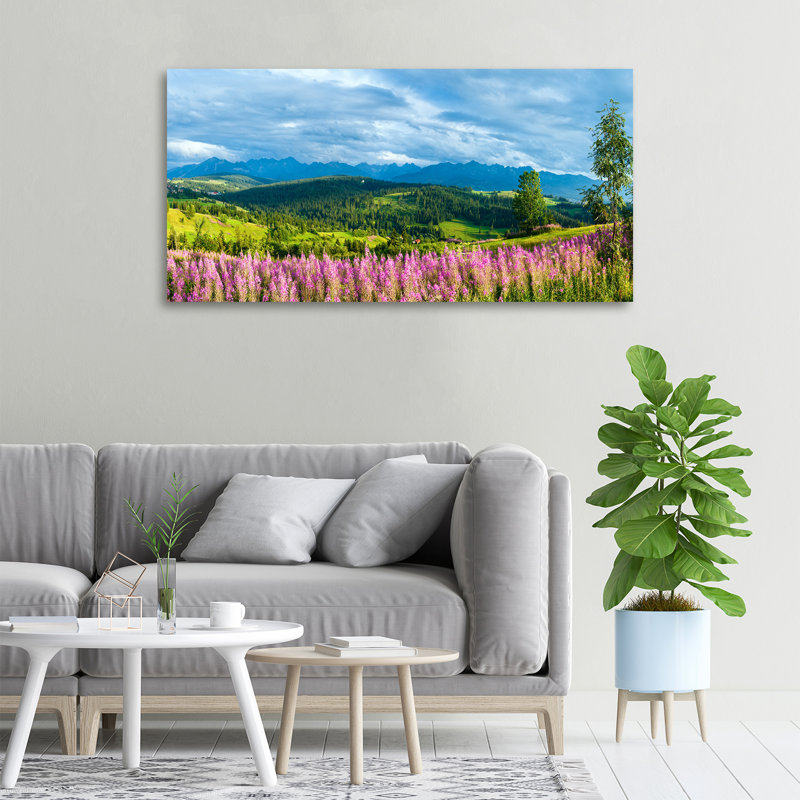 Lavender In The Mountains - No Frame Print on Canvas