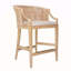 Tabouret de comptoir fabriqué à la main en rotin H 25 po