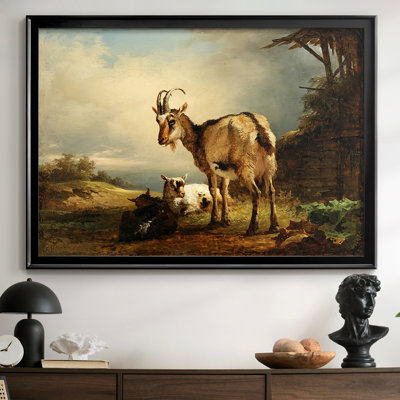 Goats in a Landscape-Friedrich Gauermann-Framed Gallery Wrapped Canvas-c. mid-19th Century