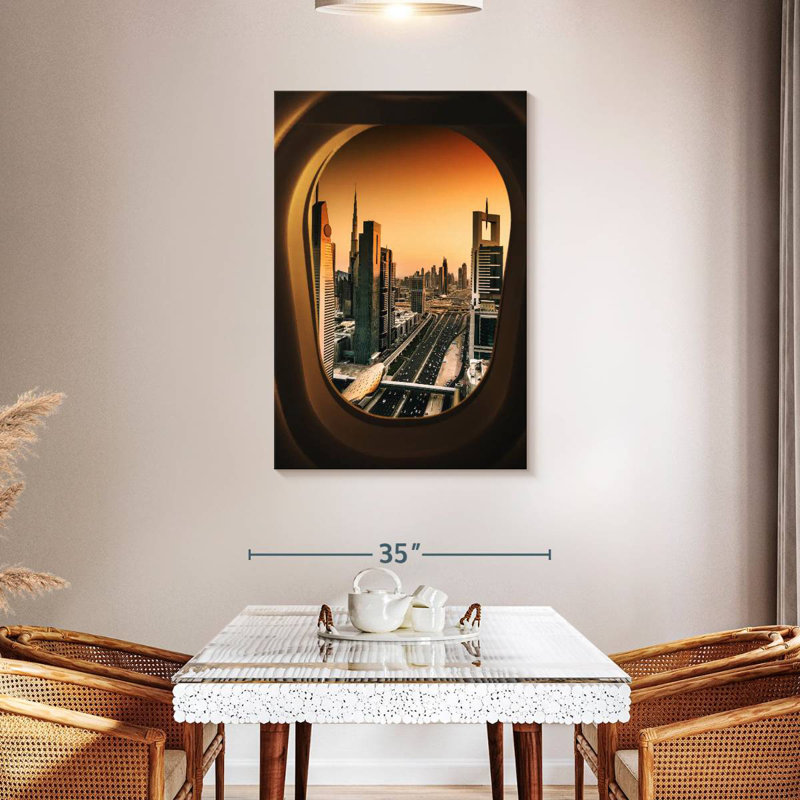 Sireci Dubai From Plane Window, 45" H x 30" W