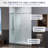 60'' W 36'' D 75/96'' H Glue Up Solid Surface Shower Wall Panel Surround, Cuttable, 0.137-in thick-101590169