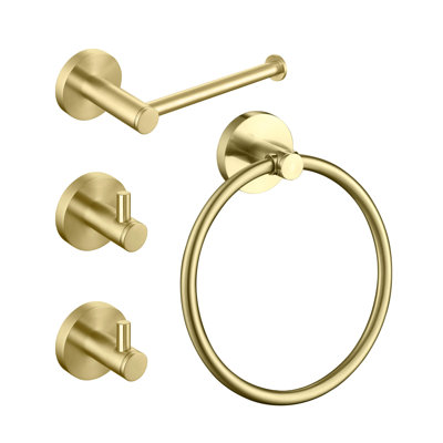 Circular 4 - Piece Bathroom Hardware Set