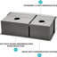 Évier de cuisine 36 po x 20 po 9 po à double cuve en acier inoxydable 60/40 à tablier frontal de calibre 16, patin en caoutchouc insonorisant de 3 m, revêtement de condensation, grille à vaisselle et support de séchage inclus