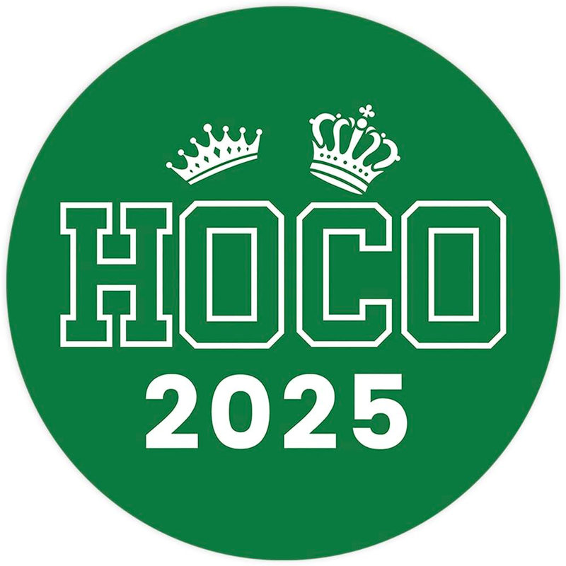 Autocollants HOCO 2025, conception de couronne de danse de retour verte et blanche, cadeaux de fête et album, Vert/blanc