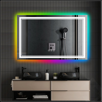 Frameless LED Bathroom Smart Mirror With Adjustable Brightness And Anti-Fog, Perfect For Modern Bathrooms