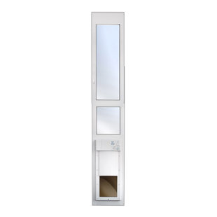 14.75'' W x 96'' H Metal Sliding Door Insert Electronic Pet Door