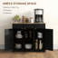 Buffet patiné avec plateau en bois-545627234