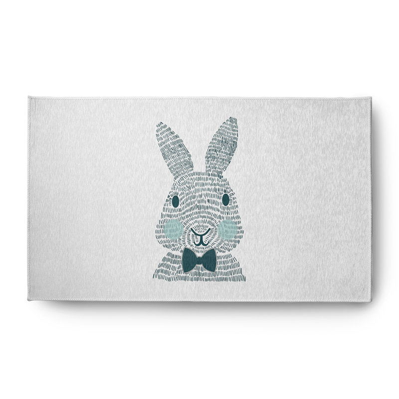 Tapis en chenille de Pâques monochrome, Rectangle 3 pi x 5 pi