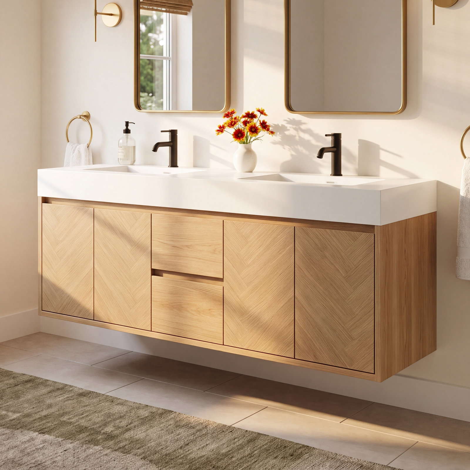 Ventura 60" Double Bathroom Vanity