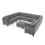 Canapé modulaire 142 po à accoudoirs carrés en chenille