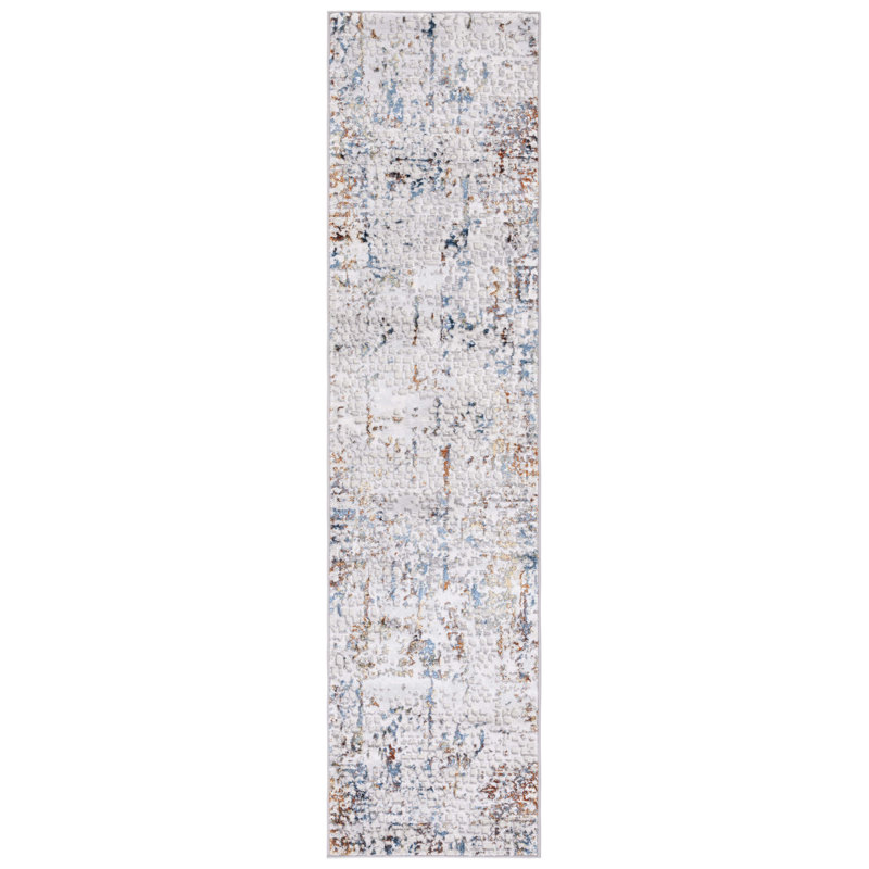 Minyard 254 Area Rug In Gray / Light Gray, Runner 2' x 8'