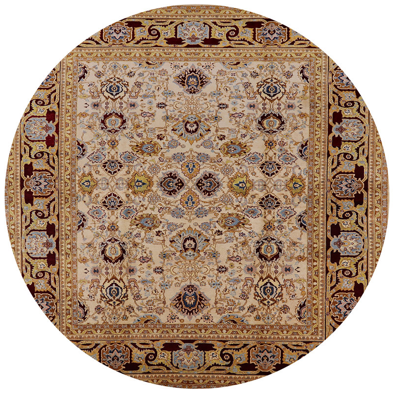Sigfrid Oriental Indoor Rug, Round 8'