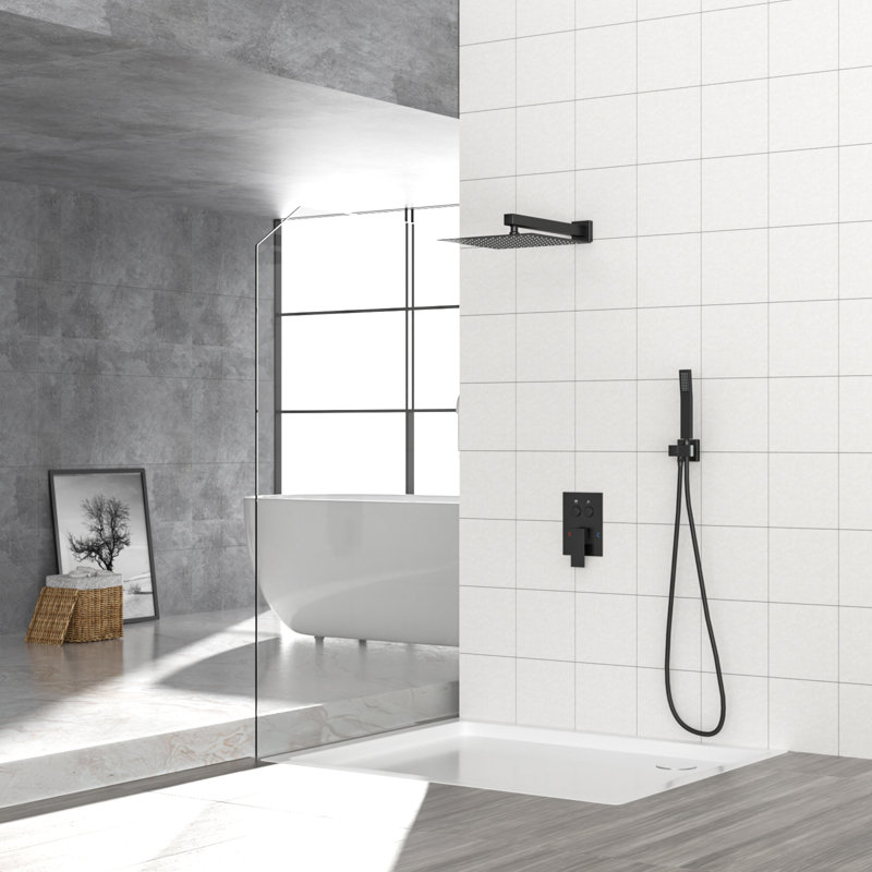 Douche à double fonctionnalité en acier inoxydable pour une salle de bain luxueuse