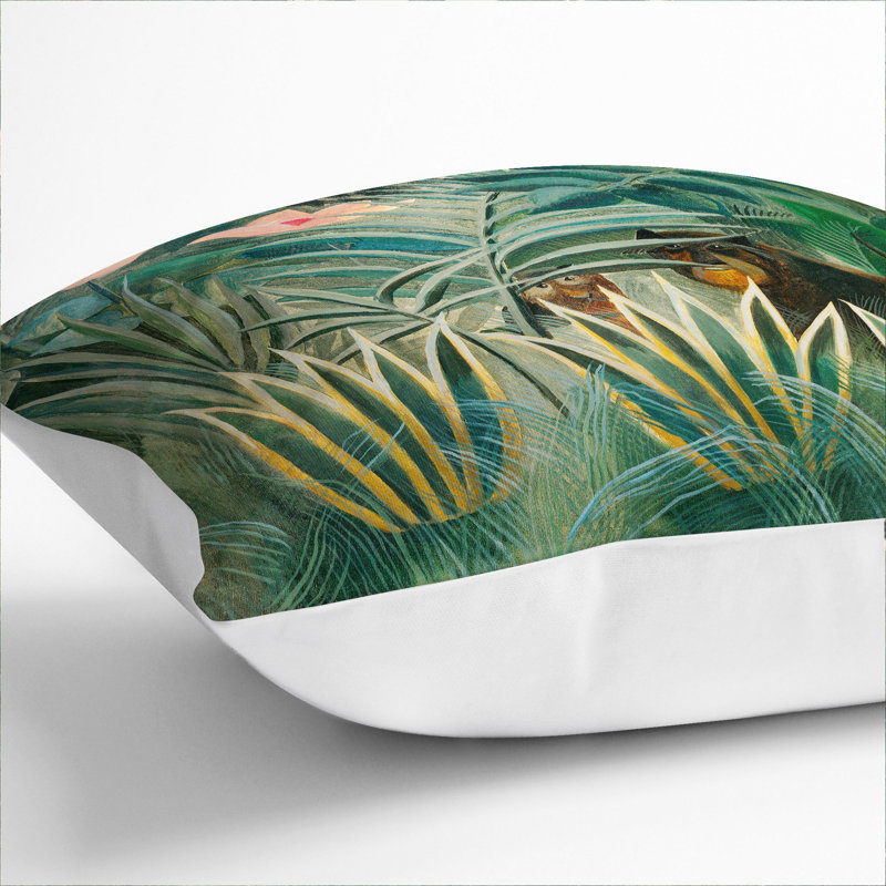 The Equatorial Jungle Scatter Cushion, White, 55cm H x 55cm W x 20cm D