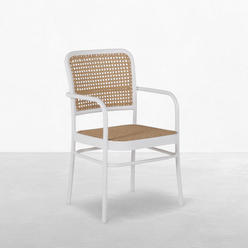Bordeaux Patio Dining Armchair, Chalk